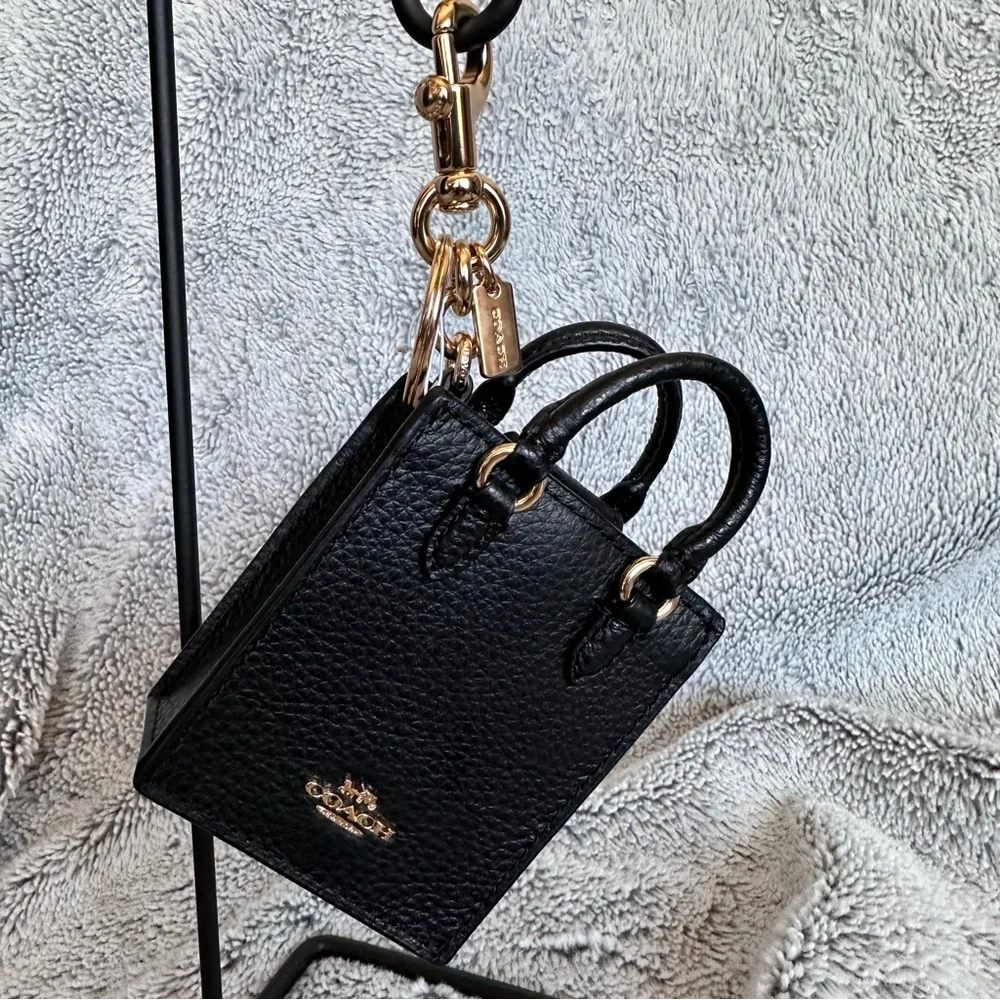 Coach N/S Mini Tote Bag Charm Keychain CU280 NWT - Picture 12 of 14